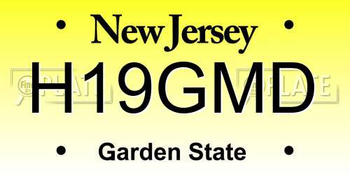 H19GMD New Jersey License Plate