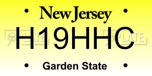 H19HHC New Jersey License Plate