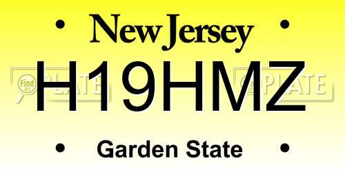 H19HMZ New Jersey License Plate