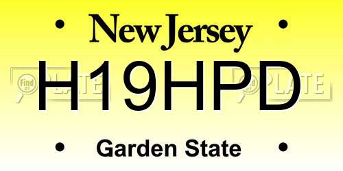 H19HPD New Jersey License Plate