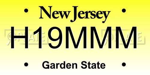 H19MMM New Jersey License Plate