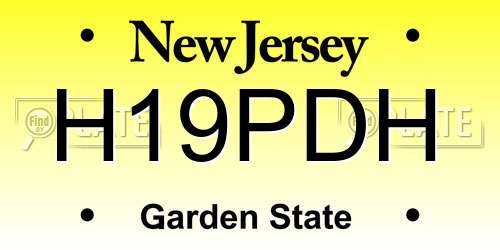 H19PDH New Jersey License Plate