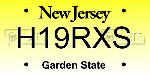 H19RXS New Jersey License Plate