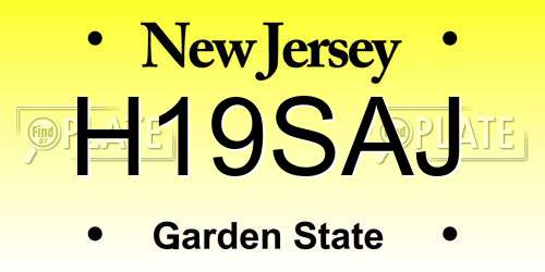H19SAJ New Jersey License Plate