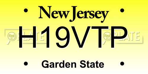 H19VTP New Jersey License Plate