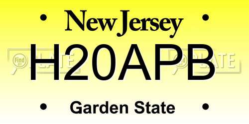 H20APB New Jersey License Plate