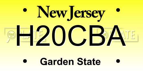 H20CBA New Jersey License Plate