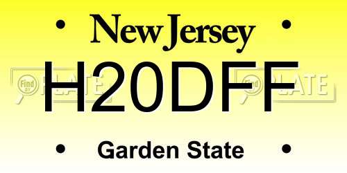 H20DFF New Jersey License Plate