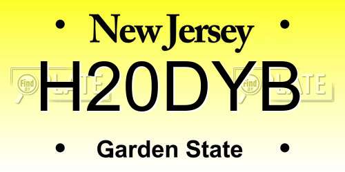 H20DYB New Jersey License Plate