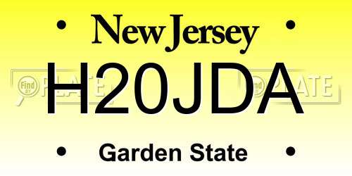 H20JDA New Jersey License Plate