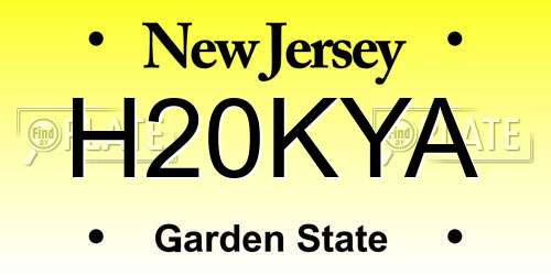 H20KYA New Jersey License Plate