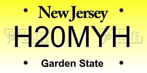 H20MYH New Jersey License Plate