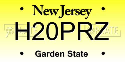 H20PRZ New Jersey License Plate