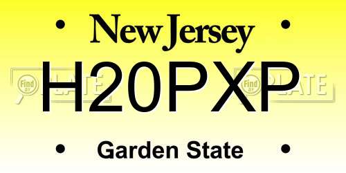 H20PXP New Jersey License Plate