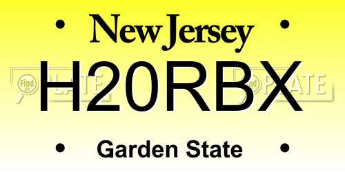H20RBX New Jersey License Plate