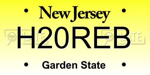 H20REB New Jersey License Plate