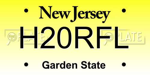 H20RFL New Jersey License Plate