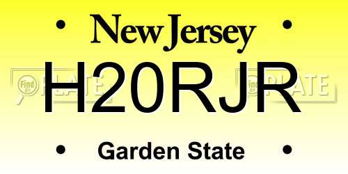 H20RJR New Jersey License Plate