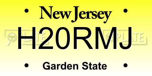 H20RMJ New Jersey License Plate