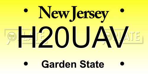 H20UAV New Jersey License Plate