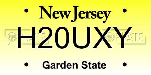 H20UXY New Jersey License Plate