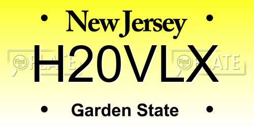 H20VLX New Jersey License Plate