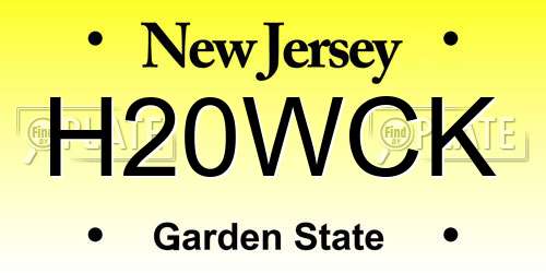 H20WCK New Jersey License Plate