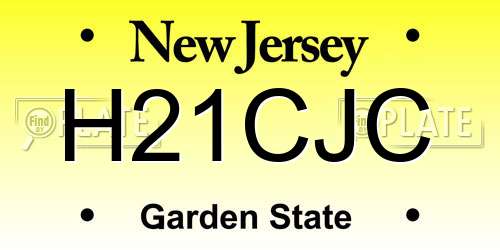 H21CJC New Jersey License Plate