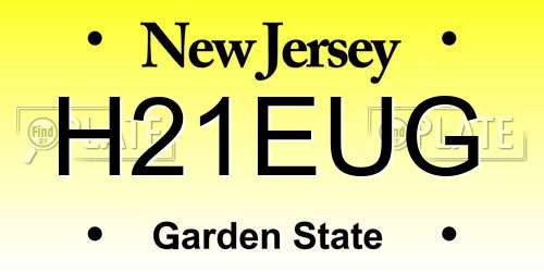 H21EUG New Jersey License Plate