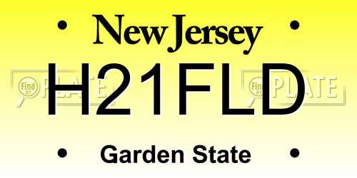 H21FLD New Jersey License Plate