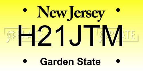 H21JTM New Jersey License Plate
