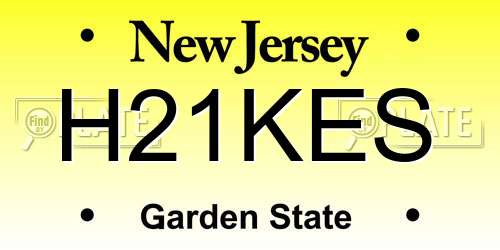 H21KES New Jersey License Plate