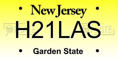 H21LAS New Jersey License Plate