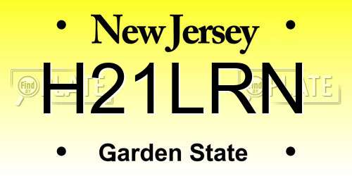H21LRN New Jersey License Plate