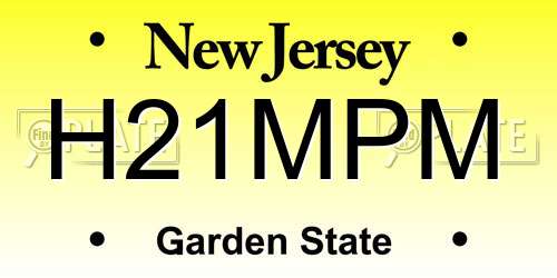 H21MPM New Jersey License Plate