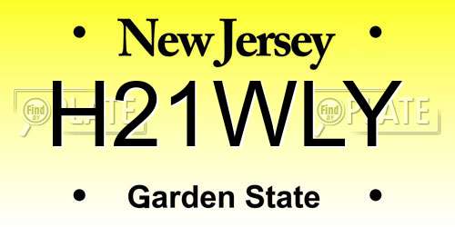 H21WLY New Jersey License Plate