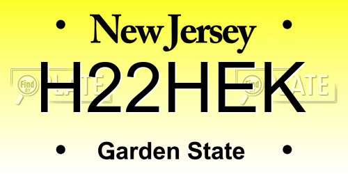 H22HEK New Jersey License Plate