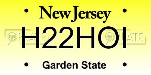H22HOI New Jersey License Plate
