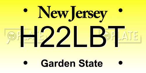 H22LBT New Jersey License Plate