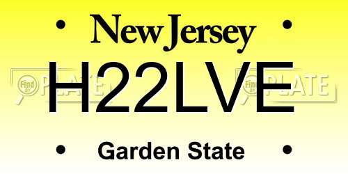H22LVE New Jersey License Plate