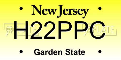H22PPC New Jersey License Plate