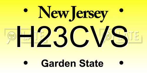 H23CVS New Jersey License Plate