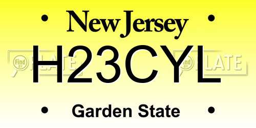 H23CYL New Jersey License Plate
