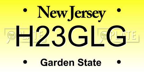 H23GLG New Jersey License Plate