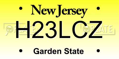 H23LCZ New Jersey License Plate