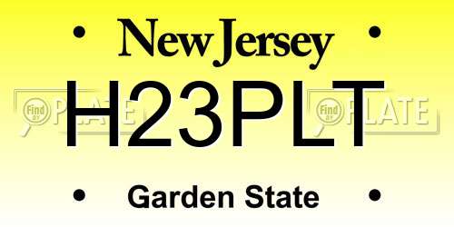 H23PLT New Jersey License Plate