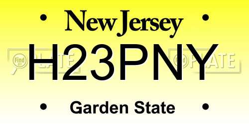 H23PNY New Jersey License Plate