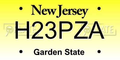 H23PZA New Jersey License Plate