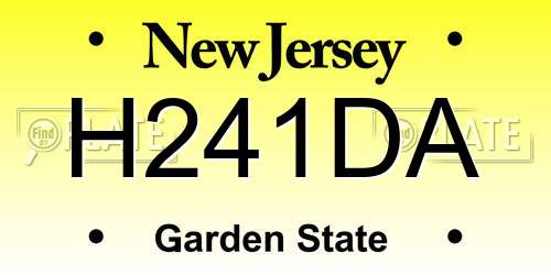 H241DA New Jersey License Plate