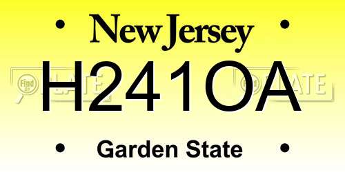 H241OA New Jersey License Plate